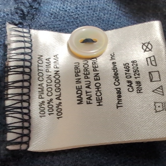 Psycho Bunny Ringer Polo Size 6 Large In Deep Blue With Red Stripes Pima Cotton - Picture 8 of 11